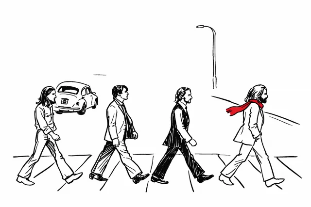 画像をポイントカラーのスケッチスタイルに変換
