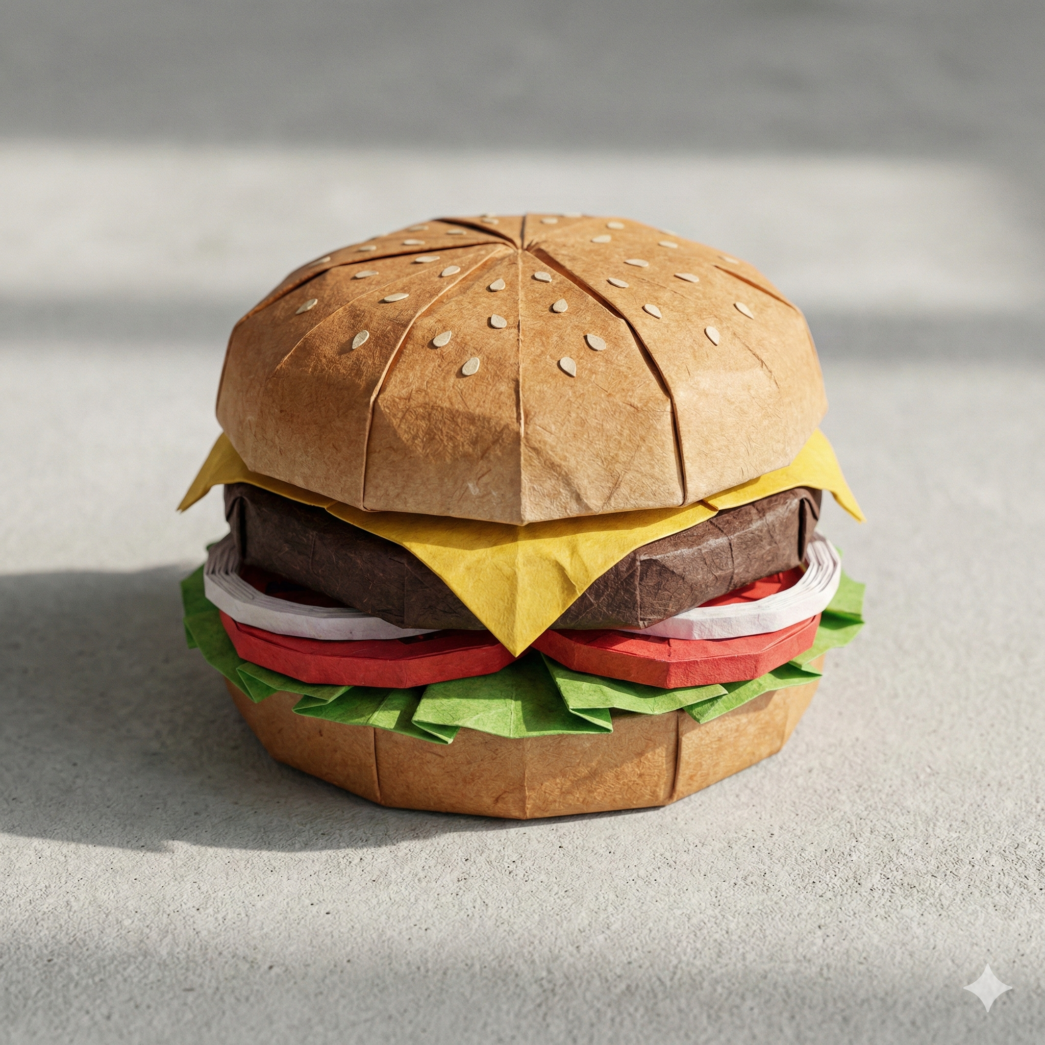 ペーパークラフトな食べ物画像を生成
