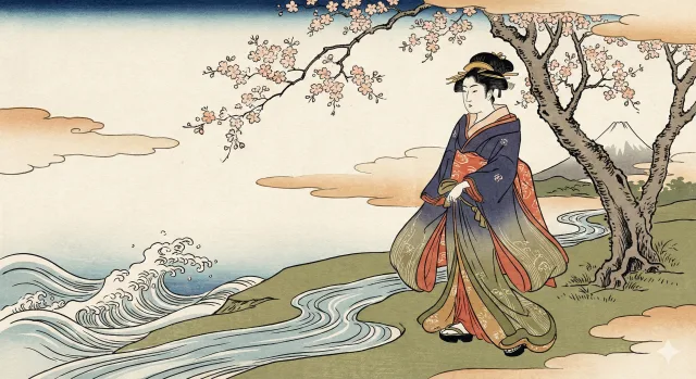 日本の浮世絵画像を作成