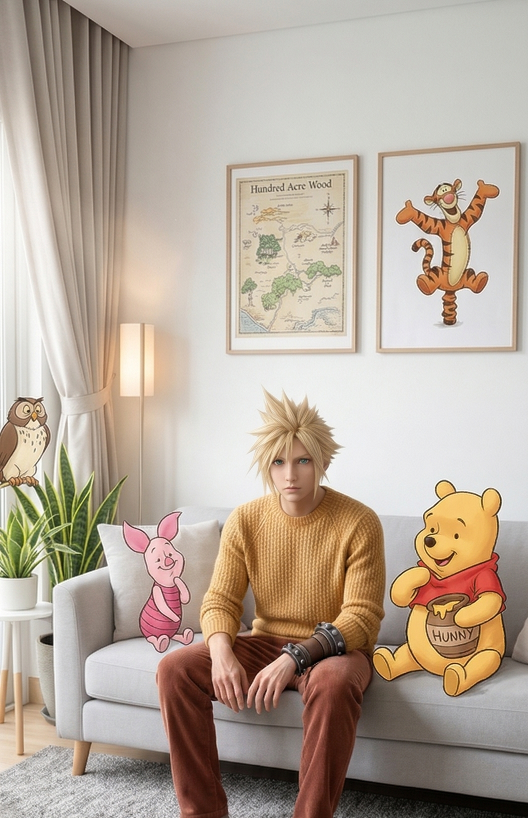 ディズニーキャラクターといっしょに部屋でゆったり