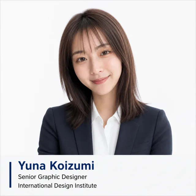 普段の写真をプロフェッショナルな証明写真に変換！名刺風ビジネスプロフィールポスタ画像を生成ー