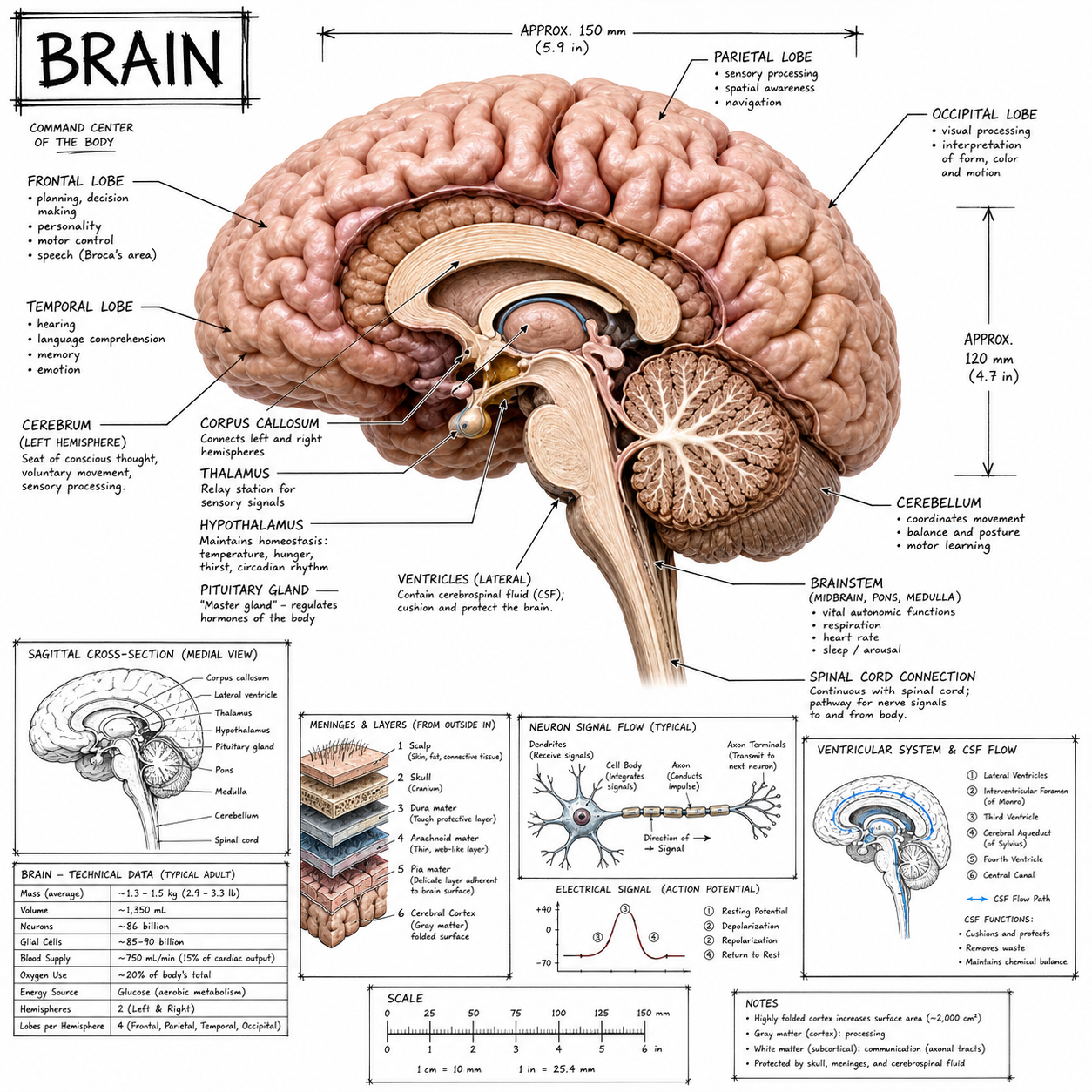 Monochrome Technical-Illustration Prompt for Detailed Anatomical Diagrams