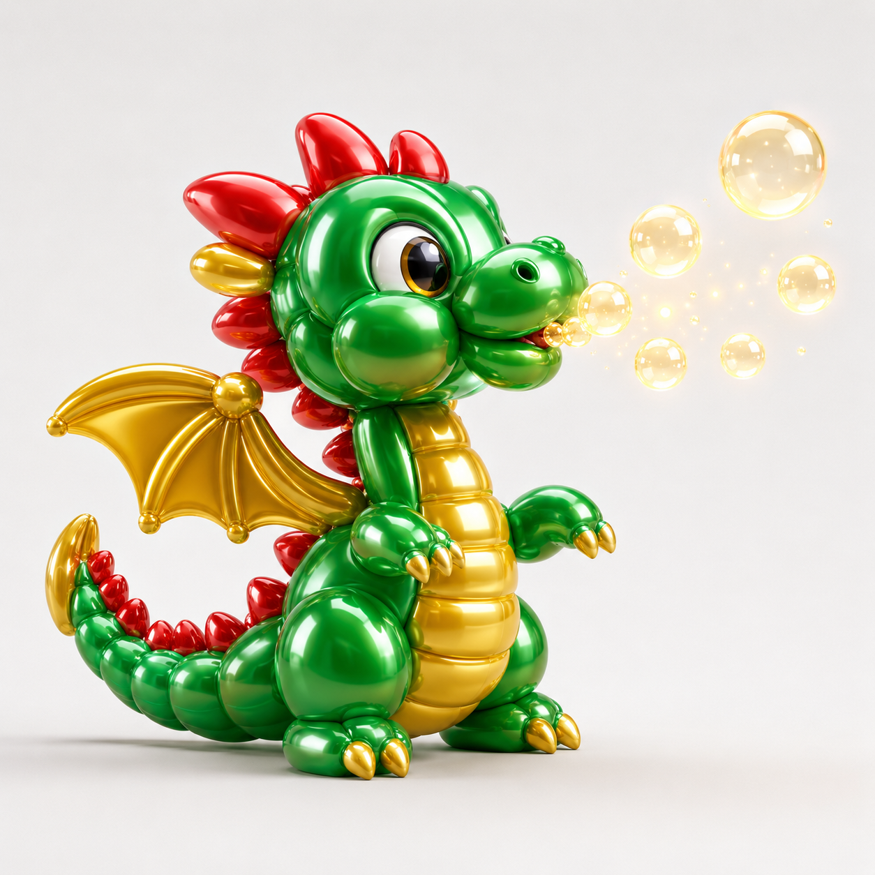 遊び心あふれるバルーンアート風の3Dイラスト画像生成生成プロンプト
