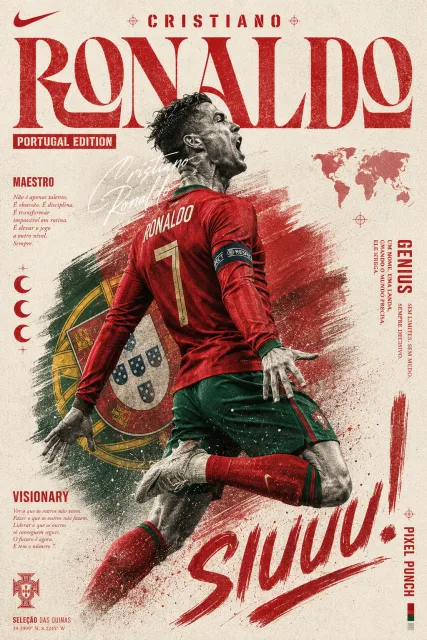ビンテージ雑誌風の熱狂的なスポーツポスターを生成するプロンプト